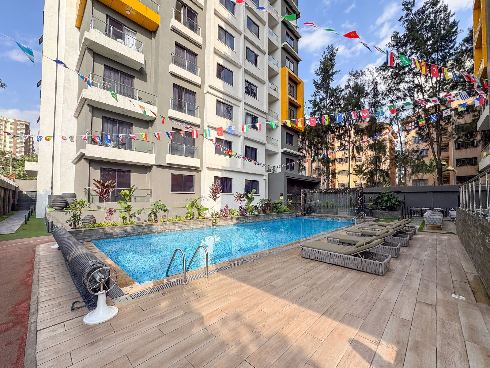 Wilma Towers studio with sunset views